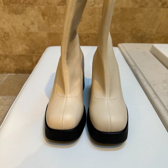 Call It Spring | Steffanie Faux-Leather Calf-Length Platform Boots - Size 9 - Picture 2 of 12